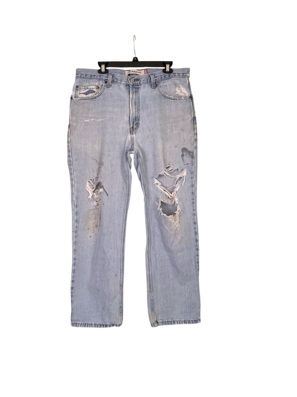 Men’s Vintage Levi’s 550 Relaxed Fit Light Wash Distressed Denim Jeans 36